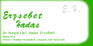 erzsebet hadas business card