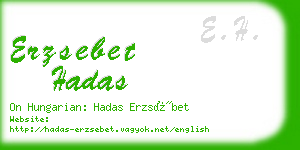 erzsebet hadas business card